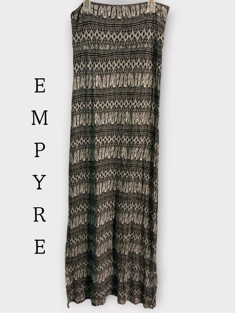 🌺Empyre Black White Geo-Print Maxi Skirt